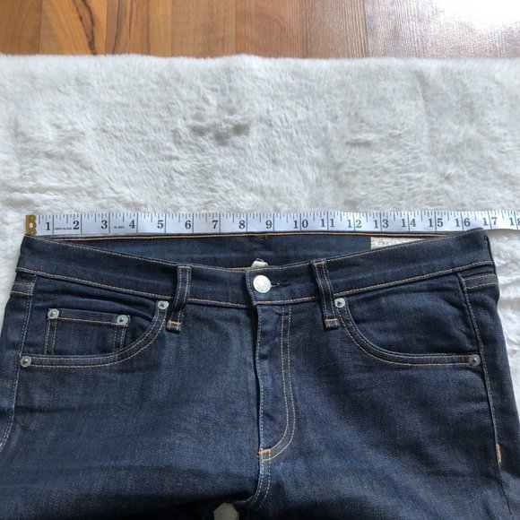Rag & Bone cate mid rise skinny jeans dark wash in harrow size 30 w1502k520 - Picture 9 of 11